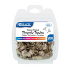 Bazic Nickel  silver  Thumb Tack  200 pack 