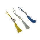 Set 3 Chinese Jade Stone Carved Accent Charm Tassel Display Art Ws4203