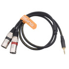 3 5mm To Dual Xlr Stereo Cable 1 8 Inch Mini Jack To 2 Xlr Male Y