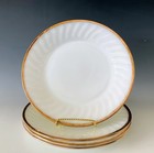 Anchor Hocking Fire King Milk Glass Swirl Gold Rim 18 Pc 4 Place Settings Vtg
