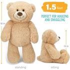 Teddy Bear Stuffed Animal  18 Inch Brown Stuffed Teddy Bear Plush Toy  Soft P   