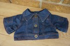 Build A Bear Denim Jean Jacket Blue Teddy Bear Clothes Country Boy Doll Vintage