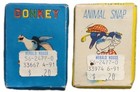 Vintage Mini Card Games Lot Of 2 Donkey  Animal Snap  Made In Hong Kong