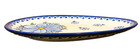      Polish Pottery Egg Shaped Serving Platter  Nostalgia Blue Notholm  9 75  New