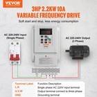 Vevor Vfd 2 2kw 10a 3hp Variable Frequency Drive For 3-phase Motor Speed Control