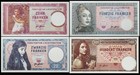Liechtenstein Set 4 Pcs  10 20 50 100  2018-2020 Fantasy Note  Beautiful Girl