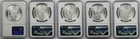 Lot 5 Mix Date Morgan Dollar  1 Ms 63 Ngc  5 Coins 