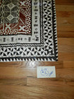 Lot  2 large  Folk Art Handmade Fiji Intricate Bark Tapa Cloth 45  x 71 