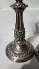 Antique Pair Of Victorian Era Silverplate Candleholders 