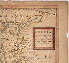 Edward Wells     Greca Antiqua  ancient Greece  Map C 1780  Hand-colored