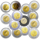          Rare Canada Colored Toonie  2 Dollars 14-coins Full Set  2017-2025