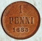 1883 Finland Under Russia 1 Penni  high Grade  