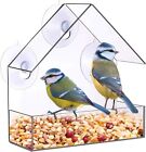 Bird Feeder  Clear Window Outside Hanging Bird Feeder House With Suction Cup New