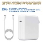 Laptop Charger 87w Usb-c Ac Power Supply Adapter Type-c For Mac Air Thunderbolt