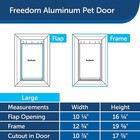 Home Pet Safe Care Cats Aluminum Door Dogs Large Size White Tinted Vinyl Flap