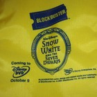 Vtg Blockbuster Video Lunch Bag Snow White 7 Dwarfs Yellow Blue 2001 Promotional