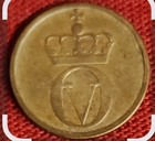  Vintage Coin From Norway  Bronze 1 Ore Issued 1966 Free Shipping H133