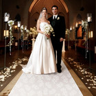 Aisle Runner  Rose  3x100 Feet   Thickened  50g  White Walkway  Indoor Outdoor W