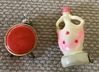 Set Of 2 Sewing Vintage Figural Tape Measures - One Clock   A Beautiful Girl
