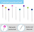 600pcs Sewing Pins Straight Pin For Fabric  600pcs Colorful Head 