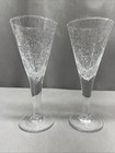 La Verrerie De Biot Vintage Champagne Glass Lot 4 Clear Bubble