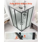 Uimoso Black Sliding Door Corner Shower Enclosure 35x35x72in W  Tempered Glass