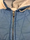 Vtg 70s Infant Toddler Size Med Jacket Blue Yellow White Sears Coat Bx74