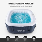 Co-z Portable Round 120 Air Jet Inflatable Tub Spa 2-4 Person W Cover   Pump