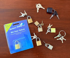 Vintage Small Brass Padlock Locks With Keys Lot Of  Miniature Padlocks