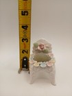 Vintage Ardalt Porcelain Pin Cushion Floral Chair Japan  Nice Detail So Pretty
