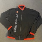 Castelli Jacket Men 2xl Black Full Zip Cycling Biking Italy