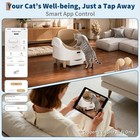 Multiple Cats Use Self Cleaning Cat Litter Box Automatic Open-top Litter Box App