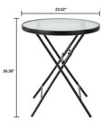 3 Piece Bistro Set Table Folding Chairs Patio Outdoor Furniture Garden Backyard
