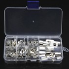 60pcs Tinned Copper Lug Ring Terminals Kit Battery Wire Welding Cable Connectors