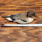 Signed Vintage 1985 Briley Canvasback Pintail Drake Duck Carved Wooden Painted