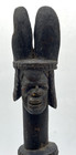 Antique Yoruba Oshe Shango Dance Wand Staff African Art Sculpture Mounted Stand