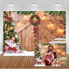 New 7x5ft Rustic Christmas Photography Backdrop Holiday Picture Taken Background
