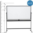 Large 72x40 Inch Mobile Whiteboard  Double-sided Magnetic Dry Erase Board On    