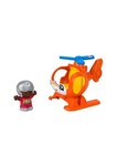 Fisher Price Little People Orange Helicopter   Pilot Figure Vehicle New Fast Shi