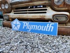 Antique Vintage Old Style Plymouth Sign 