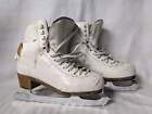Graf Edmonton Special Figure Ice Skates Size 6 5 Color White Condition Used