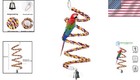 63 Inch Bird Rope Perch Swing Toy Bendable Cotton Bungee With Bell For Parrots