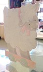 Vtg Birth Announcements Set Of 5 Lamb Pull Toy Baby Girl Hallmark Cards Unused
