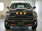 Front Grille For 2013-2018 Dodge Ram 1500 Upper Grill Matte Black W letter W led