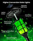 Solar Lights Outdoor  8 Pack Solar Torch Light With Green Flickering Flame ga   