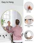 Gaomon Round Mirror  32 Inch Circle Mirror  Living Room  Dining Room  Easy
