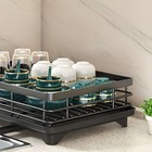 Over Sink Dish Drying Rack 1-tier Stainless Steel Kitchen Shelf Cutlery Drainer