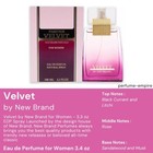 Velvet By New Brand Perfume For Women Edp 3 3   3 4 Oz New In Box