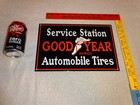 Vintage Goodyear Service Station Automobile Tires 12  Enamel Metal Gas Oil Sign 