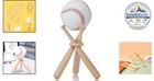 Baseball Display Stand Holder Wooden Centerpiece 2 Pack